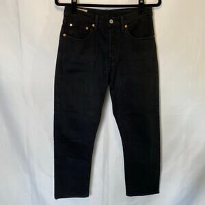 Levi's Premium 501 Women's Size 26X26 Black Denim Jeans High Rise Button Fly